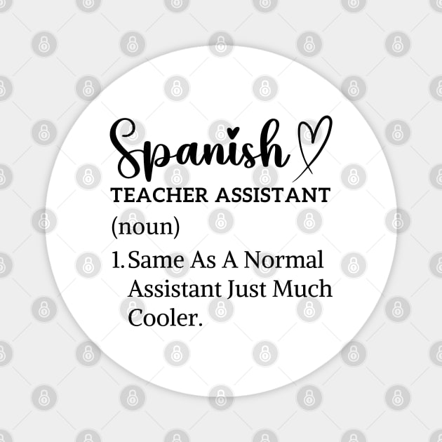 Thank you for assistant spanish teacher Magnet by Printopedy